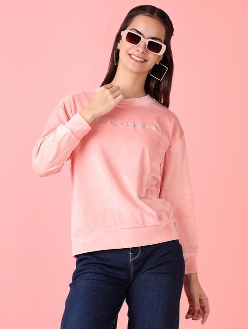 women chest print long sleeve sweatshirt - 21531458 - Very Small Image - 1