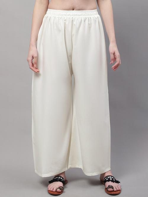 women full length solid palazzo - 21531856 - Very Small Image - 1