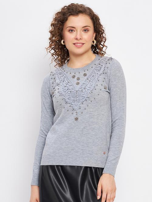 women embellished long sleeves pullover - 21532046 - Very Small Image - 1