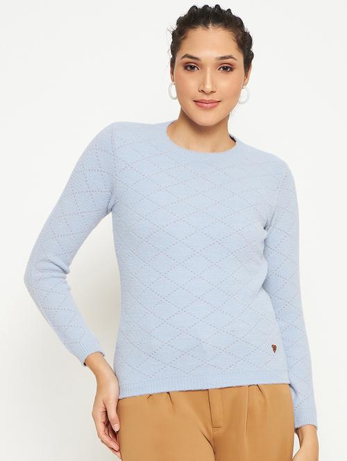 women self design long sleeves pullover - 21532066 - Very Small Image - 1