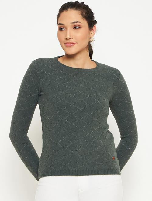 women self design long sleeves pullover - 21532067 - Very Small Image - 1