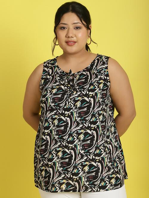 women sleeveless printed regular top - 21532442 - Very Small Image - 1