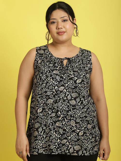 women sleeveless printed regular top - 21532443 - Very Small Image - 1