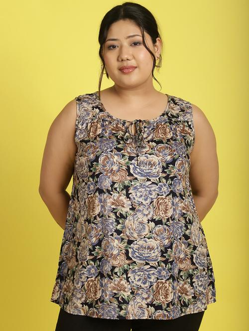 women sleeveless printed regular top - 21532448 - Very Small Image - 1