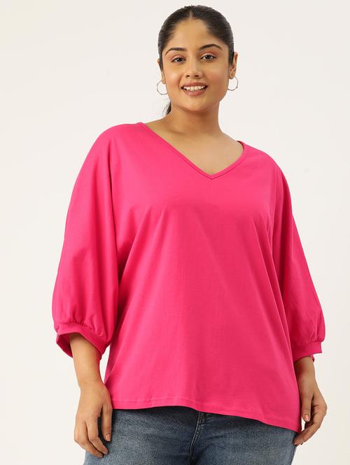 women v-neck solid regular top - 21532980 - Very Small Image - 1