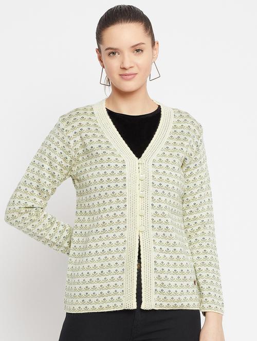 women self designed long sleeve cardigan - 21533243 - Very Small Image - 1