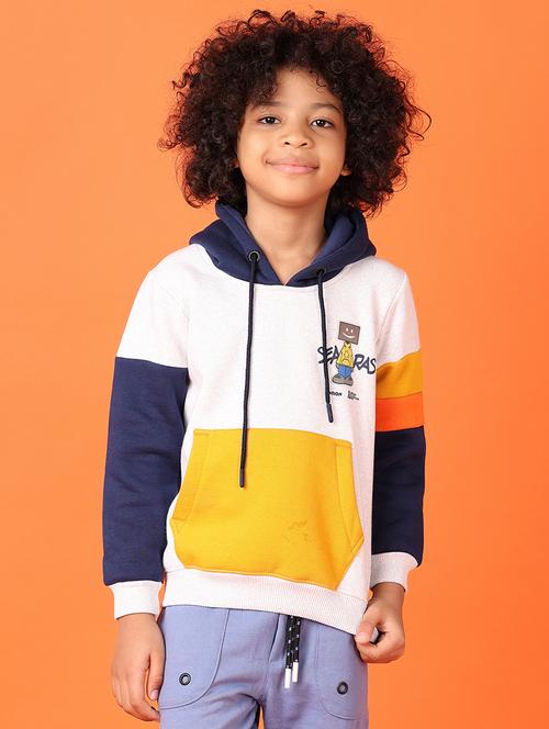 boys color block long sleeve hooded sweatshirt - 21533630 - Very Small Image - 1