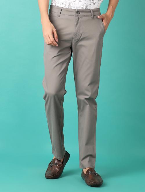 men mid rise solid chinos - 21534010 - Very Small Image - 1