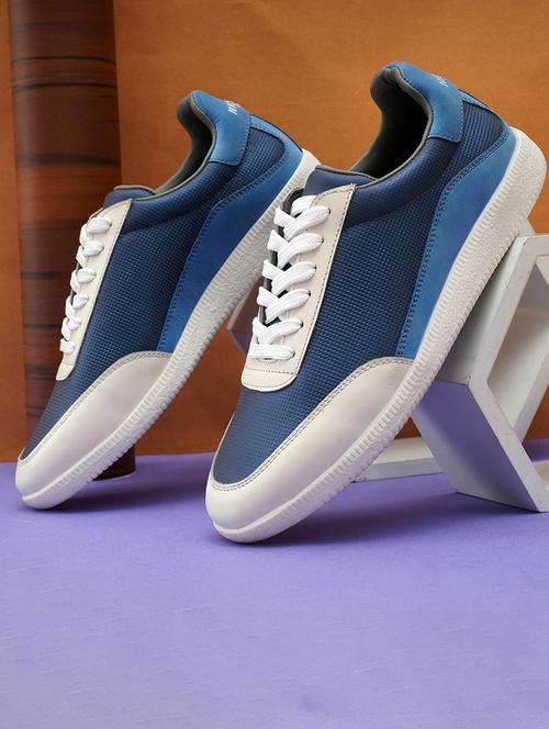 men blue lace up sneakers - 21534767 - Very Small Image - 1