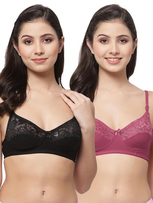 women pack of 2 solid bra combo - 21535298 - Very Small Image - 1
