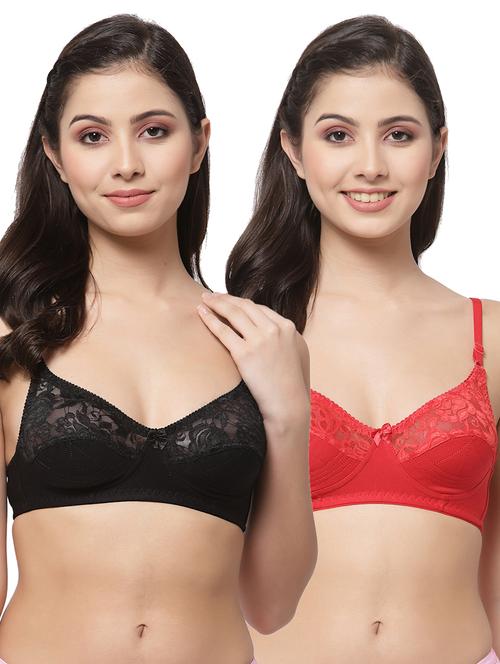 women pack of 2 solid bra combo - 21535302 - Very Small Image - 1