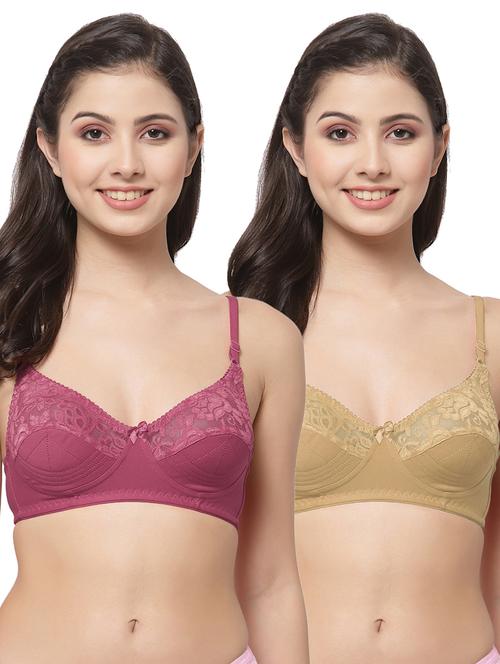 women pack of 2 solid bra combo - 21535314 - Very Small Image - 1
