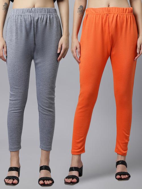 pack of 2 solid ankle length legging - 21535574 - Very Small Image - 1