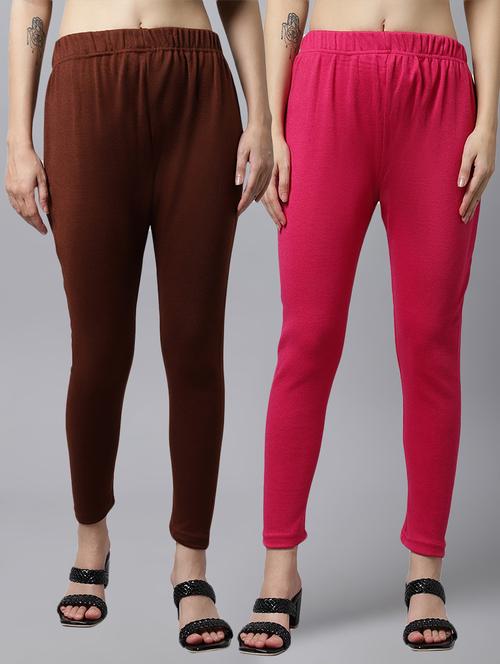 pack of 2 solid ankle length legging - 21535577 - Very Small Image - 1