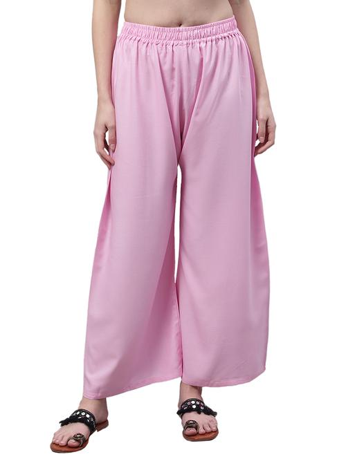 women solid relaxed fit palazzo - 21535583 - Very Small Image - 1