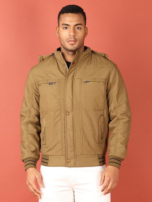 men long sleeves solid quilted jacket - 21535712 - Very Small Image - 1