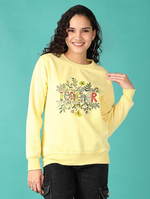 women front print long sleeve sweatshirt - 21536593 - Very Small Image - 1