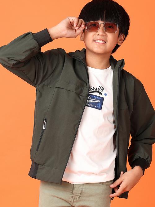 boys solid long sleeve regular jacket - 21536621 - Very Small Image - 1