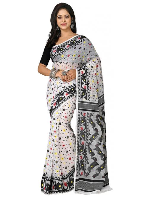 women self design jamdani saree - 21537049 - Very Small Image - 1