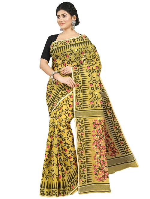 women floral jamdani saree - 21537059 - Very Small Image - 1