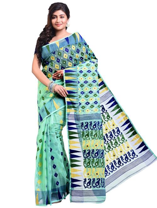 women self design jamdani saree - 21537269 - Very Small Image - 1