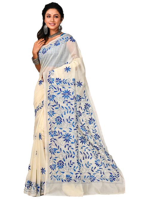 women sold with work chikankari saree - 21537329 - Very Small Image - 1
