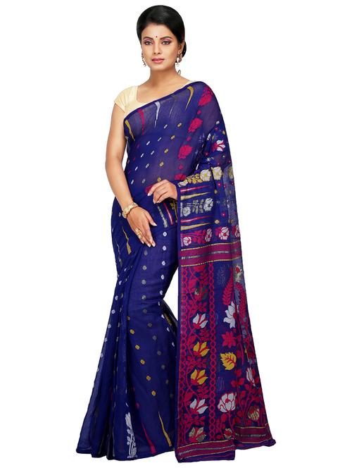 women self design jamdani saree - 21537388 - Very Small Image - 1