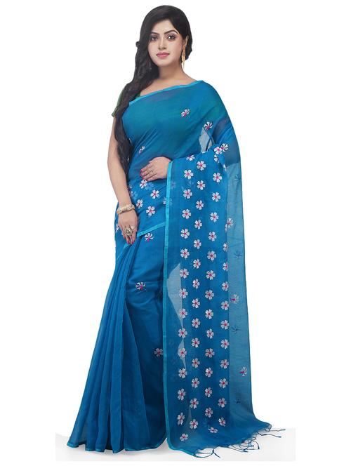 women floral embroidered saree - 21537483 - Very Small Image - 1