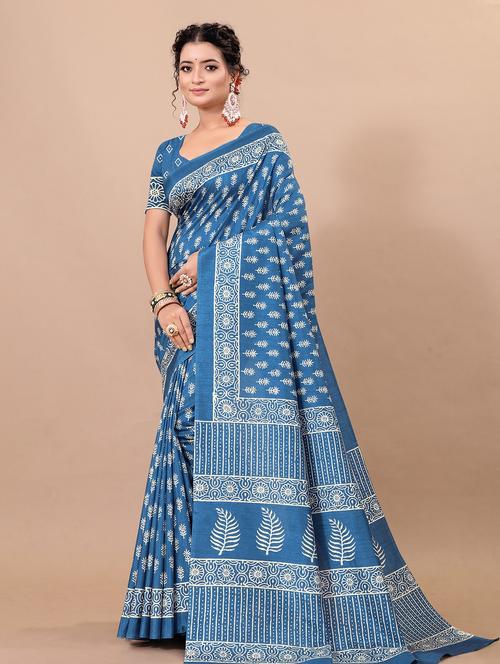 women printed mysore saree - 21537628 - Very Small Image - 1