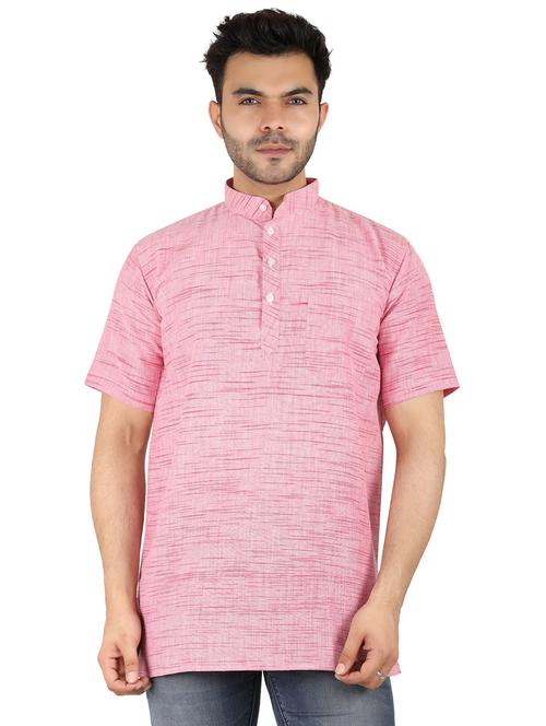 men self design mandarin neck short kurta  - 21537804 - Very Small Image - 1