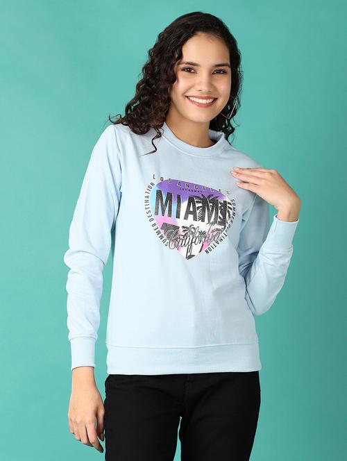 women front print long sleeve sweatshirt - 21538588 - Very Small Image - 1