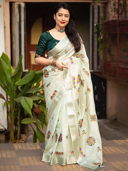 women printed kota doria saree - 21538834 - Very Small Image - 1