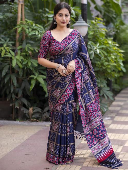 women printed saree - 21538839 - Very Small Image - 1