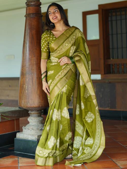 women block printed saree - 21538865 - Very Small Image - 1