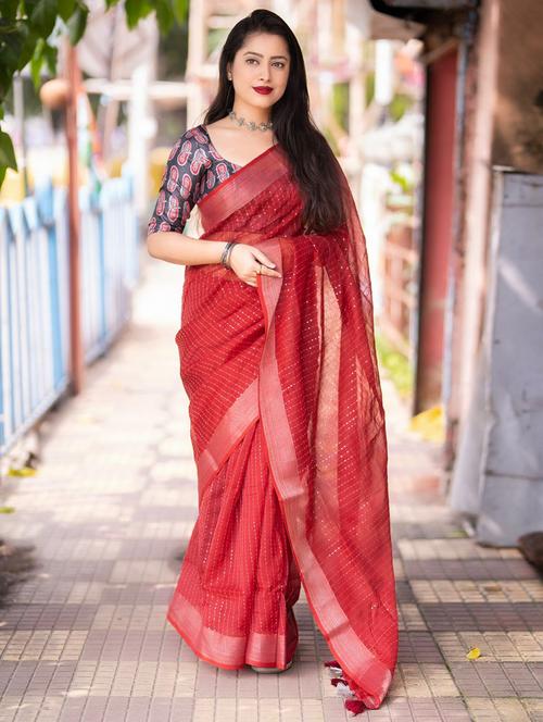 women self design handloom saree - 21538932 - Very Small Image - 1