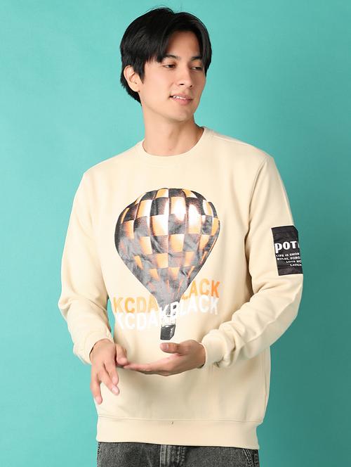 men long sleeves front & back print sweatshirt - 21542525 - Very Small Image - 1