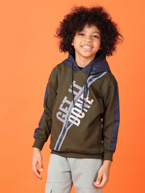 boys front print hooded sweatshirt - 21542531 - Very Small Image - 1