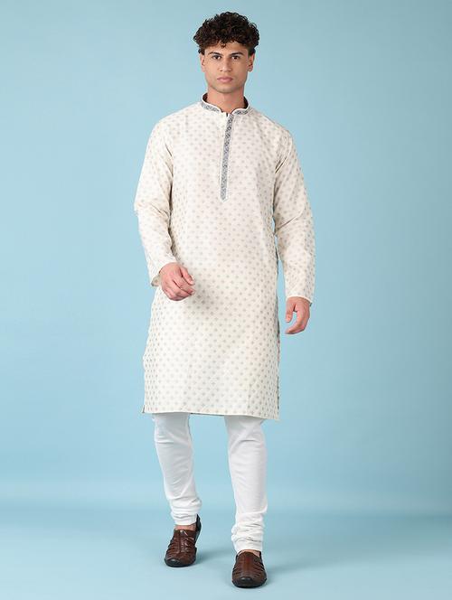 men printed kurta churidar ethnic wear set - 21542551 - Very Small Image - 1