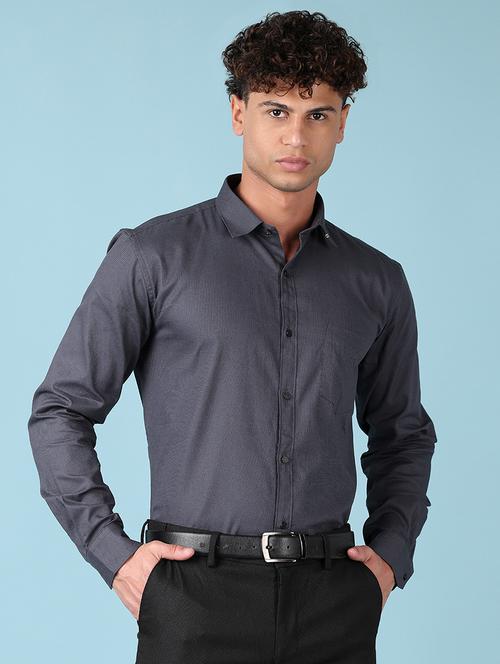 men long sleeves solid formal shirt - 21542596 - Very Small Image - 1