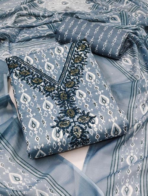 women printed unstitched suit set - 21543278 - Very Small Image - 1