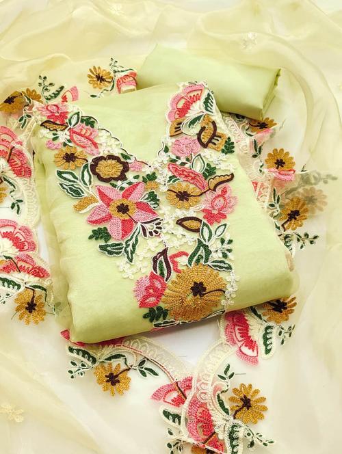 women embroidered unstitched suit set - 21543337 - Very Small Image - 1