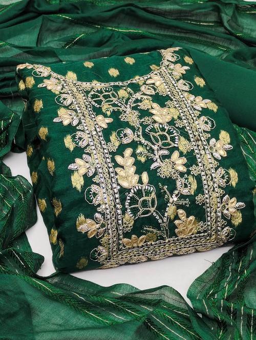 women embroidered unstitched suit set - 21543345 - Very Small Image - 1