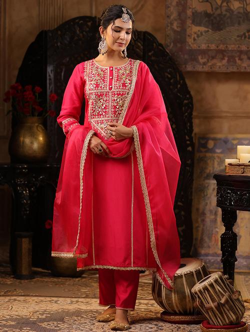 women gota patti kurta pant with dupatta suit set - 21544564 - Very Small Image - 1