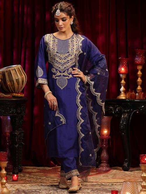 women embroidered kurta pant with dupatta suit set - 21544587 - Very Small Image - 1