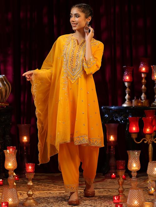 women embroidered kurta salwar with dupatta suit set - 21544614 - Very Small Image - 1