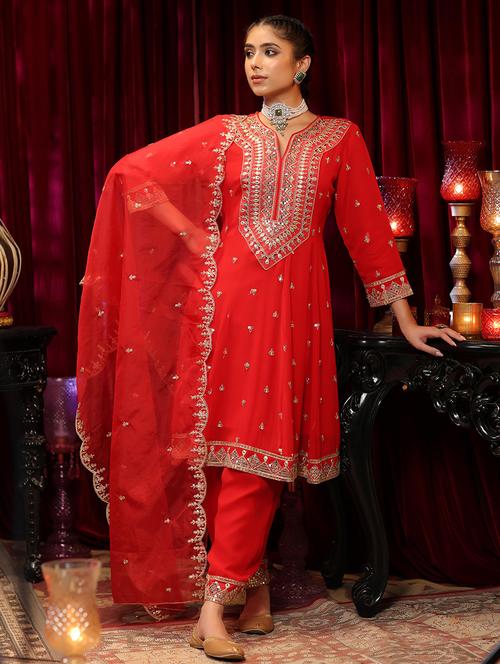 women embroidered kurta salwar with dupatta suit set - 21544616 - Very Small Image - 1