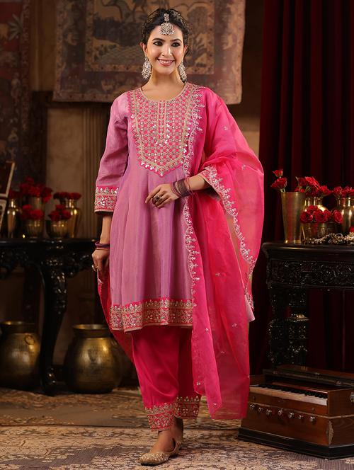 women embroidered kurta salwar with dupatta suit set - 21544626 - Very Small Image - 1