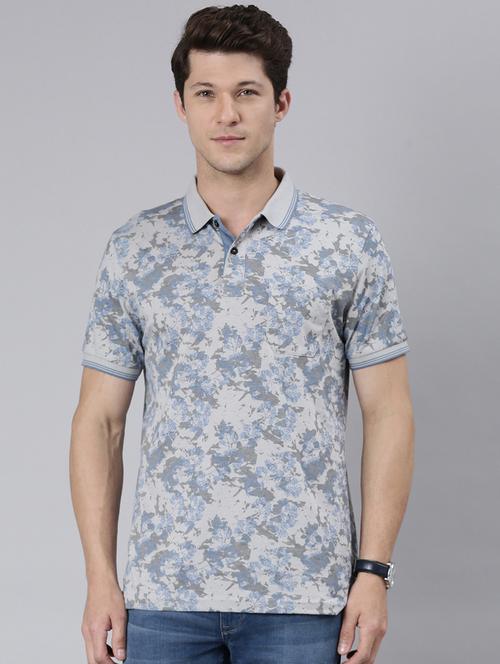 men all over print short sleeve polo t-shirt - 21544721 - Very Small Image - 1