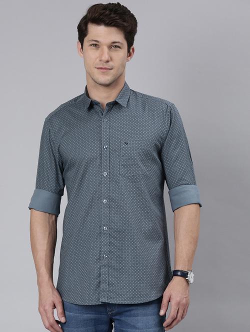 men printed long sleeve casual shirt - 21544770 - Very Small Image - 1