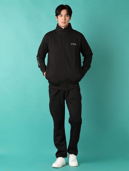 men black solid ankle length track suit - 21545017 - Very Small Image - 1